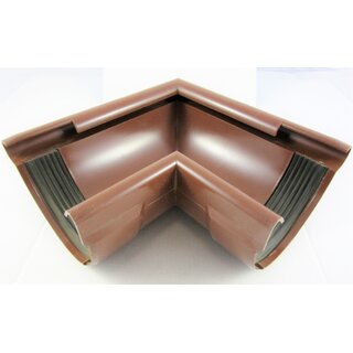 Inefa PVC-Rinnenwinkel NW 100 halbrund 90° Wulst außen braun RAL 8024