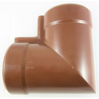 Inefa PVC-Rinnenwinkel NW 100 halbrund 90° Wulst innen braun RAL 8024