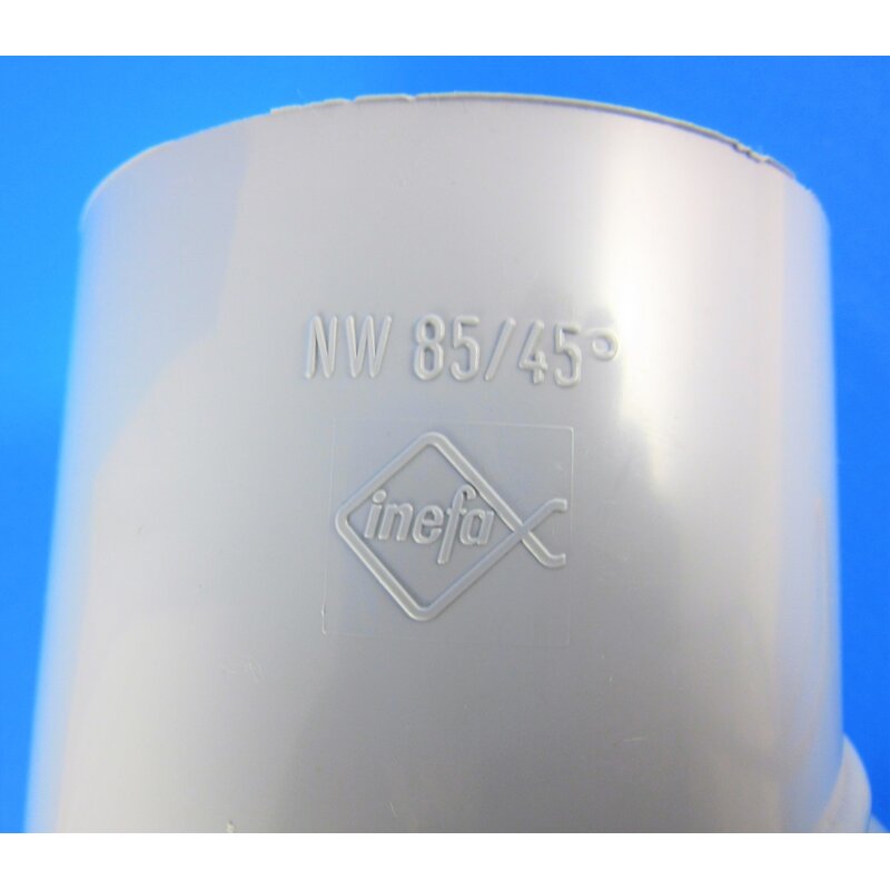 Inefa PVC-Rohrbogen DN85 45° Braun 8024 Regenrinne Dachrinne 