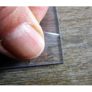 Polycarbonat-Platte 3 mm Zuschnitt 1.142 x 336 mm Kunststoffglas transparent
