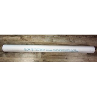 100 cm Tecapet PET-Vollstab Ø 80 mm Natur Vollmaterial Technischer Kunststoff