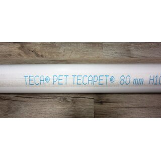100 cm Tecapet PET-Vollstab Ø 80 mm Natur Vollmaterial Technischer Kunststoff