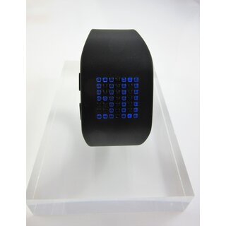 LED-Watch schwarz mit blauen LEDs