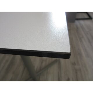 Tischplatte GetaLit® HPL eckig 490 x 490 mm Stärke 8 mm weiß