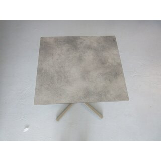 Tischplatte GetaLit® HPL eckig 490 x 440 mm Stärke 8 mm grau marmoriert gelocht