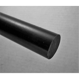 1m PVC-CAW Rundstab Ø 25 mm Schwarz Vollstab Technischer Kunststoff 
