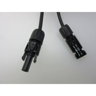 2 x 2 m Verlngerungskabel schwarz m. MC4 Stecker Solarkabel 4 mm f. Solarmodule