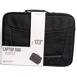 Hama Laptop-Tasche Seattle bis 17.3 Zoll mit Schultergurt, Schwarz