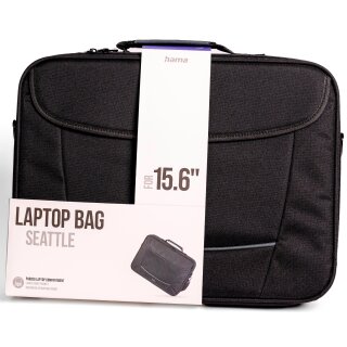 Hama Laptop-Tasche Seattle bis 15,6 Zoll mit Schultergurt, Schwarz