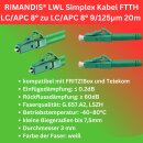 RIMANDIS® 20 Meter Glasfaserkabel LWL-Patchkabel...