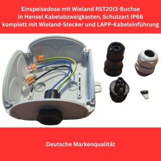 Wieland Einspeisesteckdose Aufputz IP66 für Balkonkraftwerk