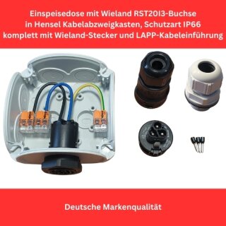 Wieland Einspeisesteckdose Aufputz IP66 für Balkonkraftwerk V02