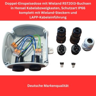 Wieland Einspeisesteckdose Aufputz IP66 für Balkonkraftwerk V03