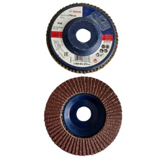 2 Stück Bosch Fächerschleifscheiben X431 Ø 115 mm Korn P40