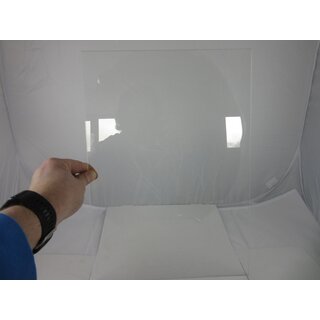 Acryl XT-Platte 10 mm DIN A3 Zuschnitt 420 x 297 mm Kunststoffglas transparent Kanten poliert Ecken gerundet