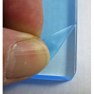 Acryl XT-Platte 8 mm DIN A4 Zuschnitt 297 x 210 mm Kunststoffglas transparent Kanten poliert Ecken gerundet